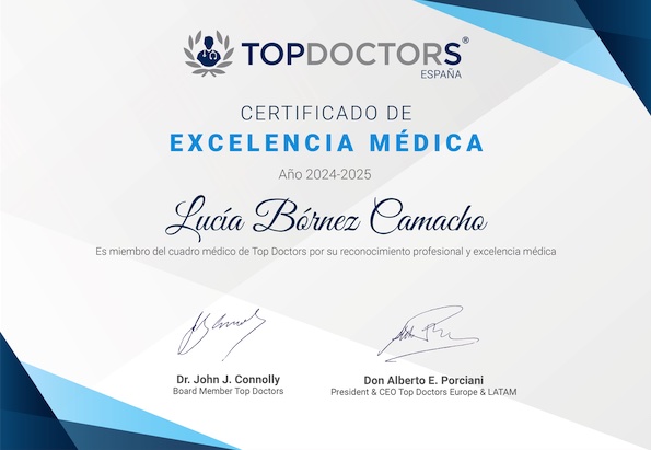 Lucia Bornez, diploma de excelencia médica